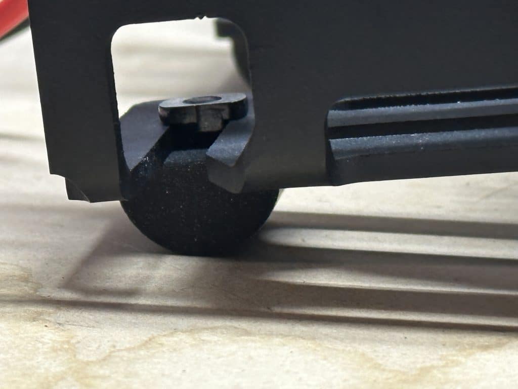 Custom 3D printed rounded kickstand feet designed for smooth FT-891 rotation in Armoloq rails